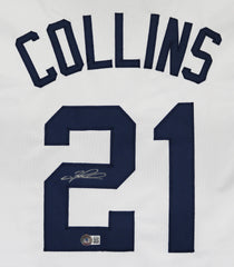 Zack Collins Chicago White Sox Signed Autographed White Throwback #21 Custom Jersey Beckett Witness Certification