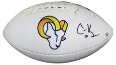 Cooper Kupp Los Angeles Rams Signed Autographed White Panel Logo Football PAAS COA