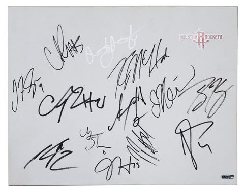 Houston Rockets 2011-12 Team Signed Autographed 11" x 14" Canvas Artboard Authenticated Ink COA Harden