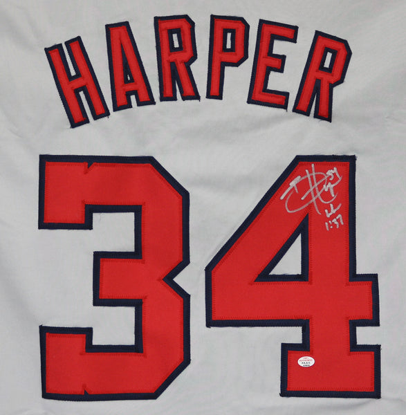 Nationals 34 Bryce Harper Gray 2017 Memorial Day Flexbase Jersey