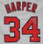 Bryce Harper Washington Nationals Signed Autographed Gray #34 Custom Jersey PAAS COA