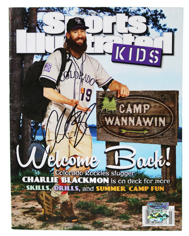 Charlie Blackmon Colorado Rockies Signed Autographed Sports Illustrated Kids Magazine Heritage Authentication COA