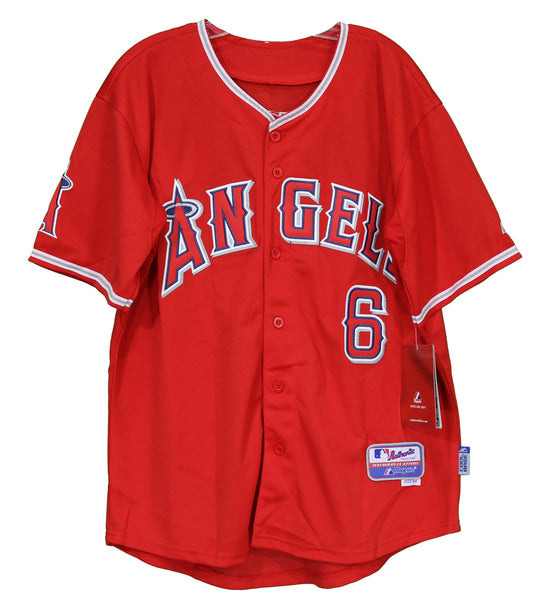 David Freese Los Angeles Angels Signed Autographed Red #6 Jersey JSA –