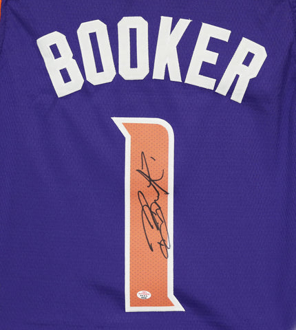 Devin Booker Phoenix Suns Nba Signed #1 Jersey Framed - 4504 – HT