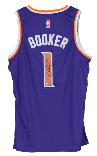 Devin Booker Signed Phoneix Suns Jersey w/COA Size L