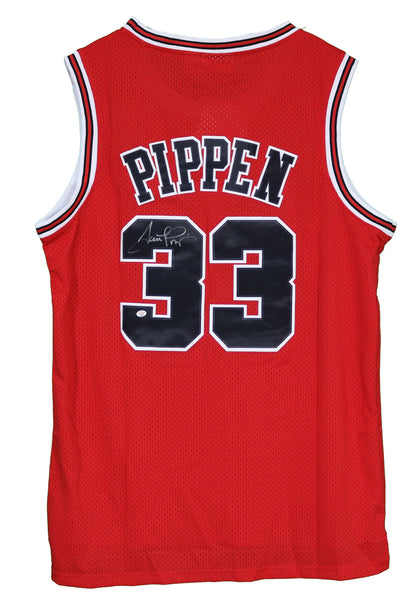 Scottie Pippen Autographed & Framed Red Bulls Jersey Auto PSA COA