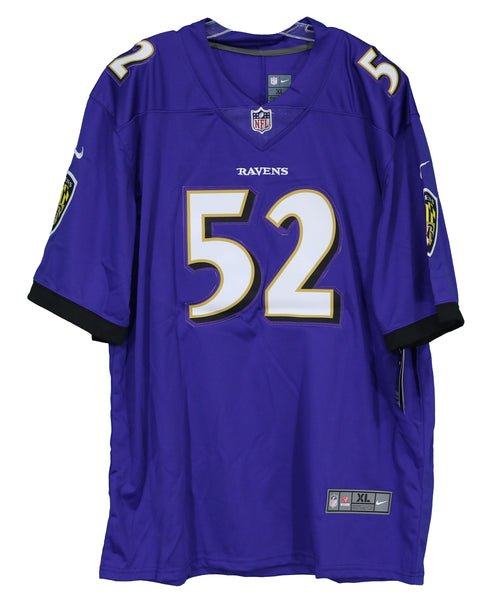 Ray Lewis Autographed Baltimore Custom Purple Football Jersey - PSA/DNA COA