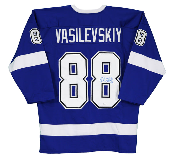 Andrei Vasilevskiy Signed Tampa Bay Lightning 34x 42 Framed Jersey ( –  Super Sports Center