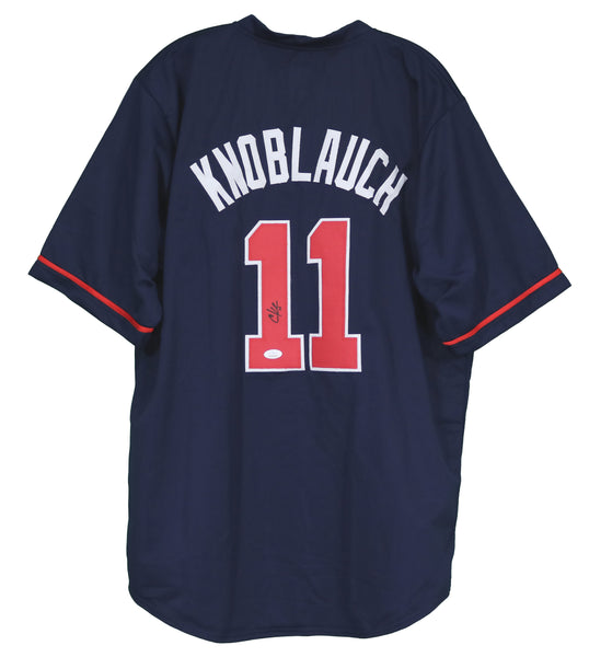 Chuck Knoblauch Autographed New York Custom Gray Baseball Jersey - BAS