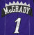 Tracy McGrady Toronto Raptors Signed Autographed Purple #1 Jersey PAAS COA