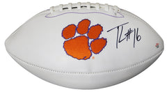 Trevor Lawrence Clemson Tigers Signed Autographed White Panel Logo Football PAAS COA