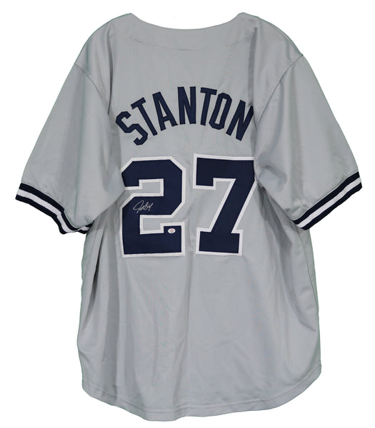 Autographed New York Yankees Giancarlo Stanton Fanatics Authentic Majestic  White Replica Jersey