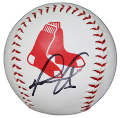 David Ortiz Boston Red Sox Signed Autographed Rawlings Official Major League Logo Baseball Black Auto Global COA with Display Holder