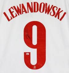 Robert Lewandowski Signed Autographed Poland #9 White Jersey PAAS COA