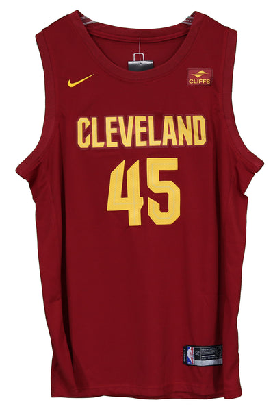 Donovan Mitchell Cleveland Cavs Signed Autographed Wine #45 Jersey –