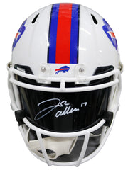Josh Allen Buffalo Bills Signed Autographed Football Visor with Riddell Full Size Speed Replica Football Helmet Heritage Authentication COA