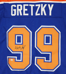 Wayne Gretzky Signed Autographed Edmonton Oilers #99 Blue Custom Jersey PAAS COA