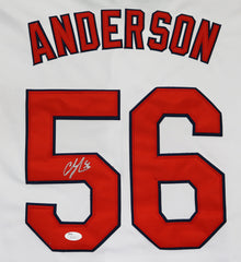 Cody Anderson Cleveland Indians Signed Autographed White #56 Jersey JSA COA