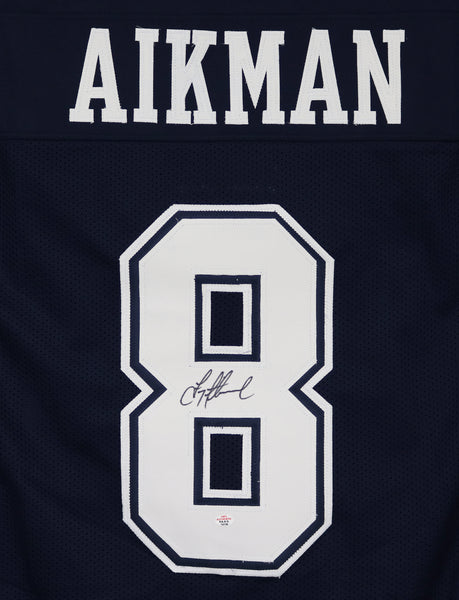 Troy Aikman Autographed Dallas Cowboys Home Jersey Including Two 8