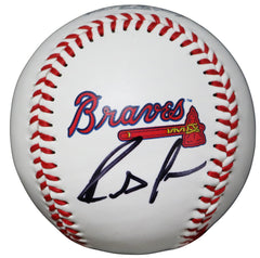 Ronald Acuna Jr. Atlanta Braves Signed Autographed Rawlings Official Major League Logo Baseball Global COA with Display Holder