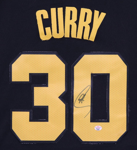 Stephen Curry Golden State Warriors Signed Autographed Blue #30 Jersey –