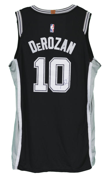 DeMar DeRozan San Antonio Spurs Signed Autographed Black #10 Jersey –