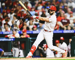 Bryce Harper Philadelphia Phillies Signed Autographed 8" x 10" Swinging Photo Heritage Authentication COA