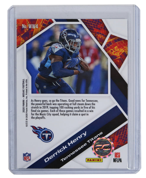 Derrick Henry Titans Signed 2020 Panini Mosaic #WW4 Football Card