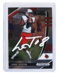 Lamar Jackson Louisville Cardinals Signed Autographed 2020 Panini Prizm Draft Picks #63 Football Card PRO-Cert COA