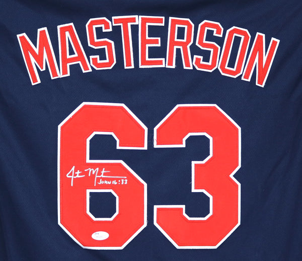 Justin Masterson Cleveland Indians Signed Autographed Grey #63 Jersey –