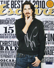 Christian Bale Signed Autographed 8" x 10" Esquire Cover Photo Heritage Authentication COA