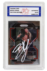Brock Lesnar Signed Autographed 2022 Panini Prizm #135 Wrestling Card Five Star Grading Certified