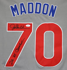 Joe Maddon Chicago Cubs Signed Autographed Gray #70 Jersey JSA COA