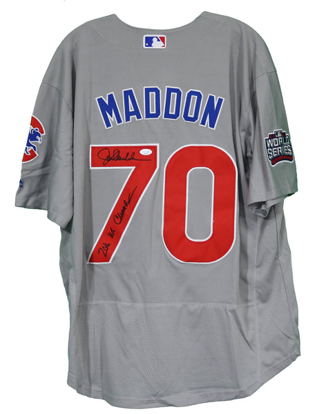 Joe Maddon Chicago Cubs Signed Autographed Gray #70 Jersey JSA COA –
