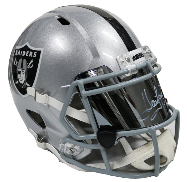 NFL Raiders Football Helmet, Full Size. autographed by #75 Howie