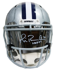 Michael Irvin Dallas Cowboys Signed Autographed Football Visor with Riddell Revolution Speed Full Size Replica Football Helmet Heritage Authentication COA