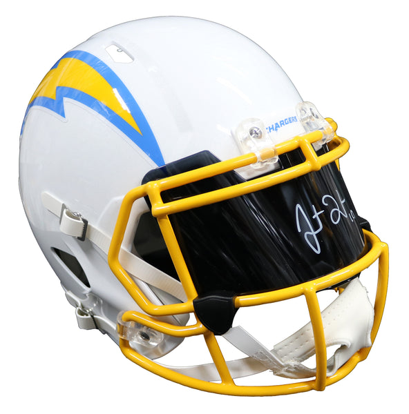 Justin Herbert Los Angeles Chargers Signed Football Visor w/Helmet –