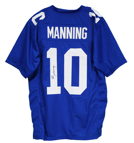 Eli Manning New York Giants Signed Autographed Blue #10 Custom Jersey –