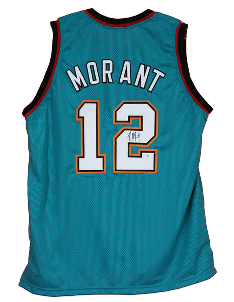 Memphis Grizzlies Ja Morant 12 White & Teal Jersey Inspired Polo