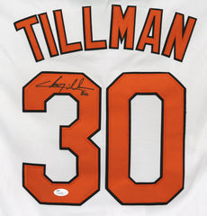 Chris Tillman Baltimore Orioles Signed Autographed White #30 Jersey JSA COA