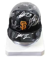 San Francisco Giants 2014 World Series Champions Team Signed Autographed Mini Helmet Authenticated Ink COA - BEADED SIGNATURES