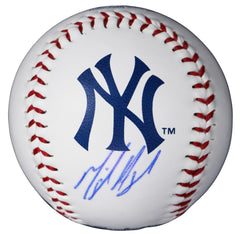 Miguel Andujar New York Yankees Signed Autographed Rawlings Official Major League Logo Baseball Global COA with Display Holder