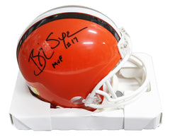 Brian Sipe MVP Cleveland Browns Signed Autographed Mini Helmet Witnessed Global COA