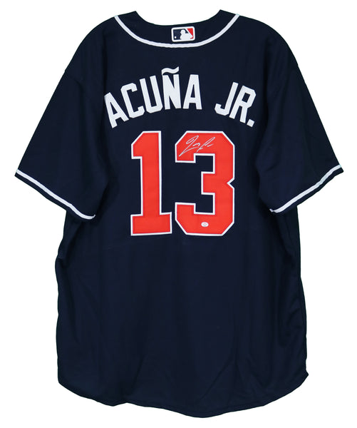Ronald Acuna Jr. Atlanta Braves Signed Autographed Blue #13 Jersey COA –