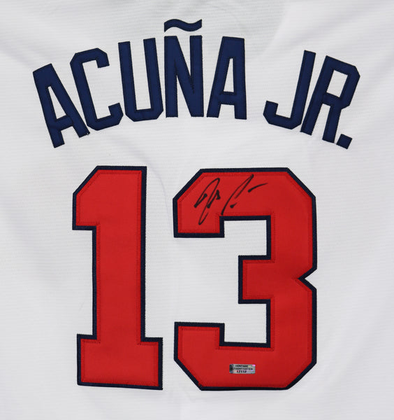 Ronald Acuna Jr. Atlanta Braves Signed Autographed Blue #13 Jersey