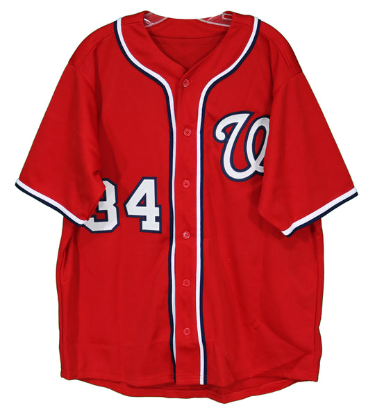 Bryce Harper Washington Nationals Signed Autographed Red #34 Custom Jersey  Global COA