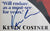 Kevin Costner Signed Autographed 22-1/2" x 24" Framed JFK Laser Disc Cover PAAS COA