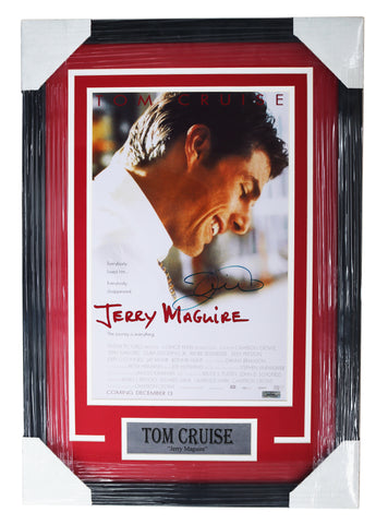 Tom Cruise Signed Autographed 26"x18-1/8" Framed Jerry MaGuire Movie Poster Photo Heritage Authentication COA