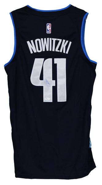 Dirk Nowitzki Signed Mavericks Throwback Jersey (JSA COA)