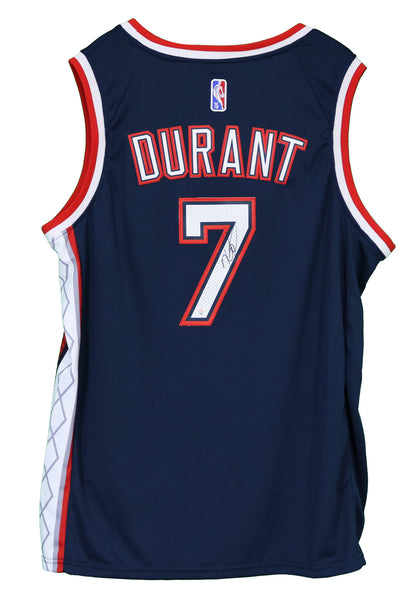Kevin Durant Brooklyn Nets Autographed Navy Blue City Edition Jersey –